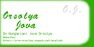 orsolya jova business card